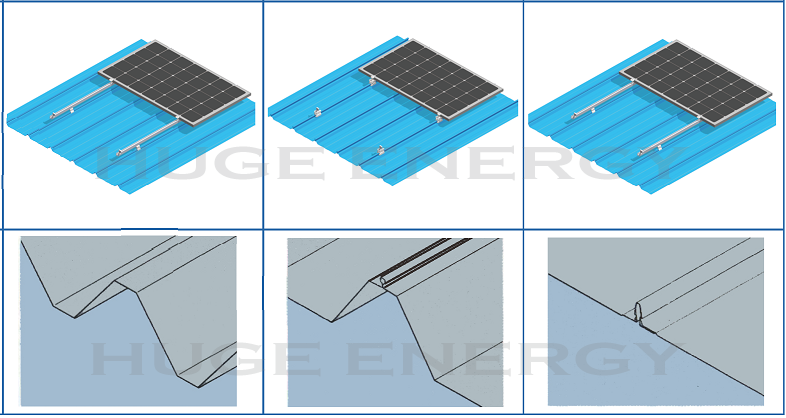 Folded Metal Roof Solar Mounting