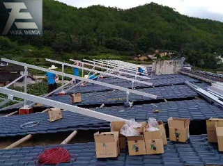система сонячного кріплення з односхилим дахом